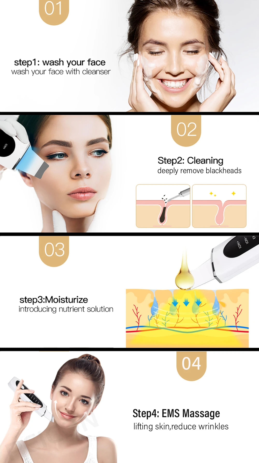 Ultrasonic Scrubber Blackhead Remover